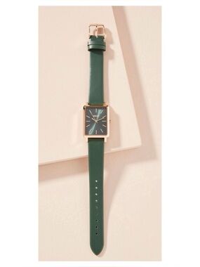NWOT** Anthropologie Breda Baer Watch In Forest Green  **Needs Battery
